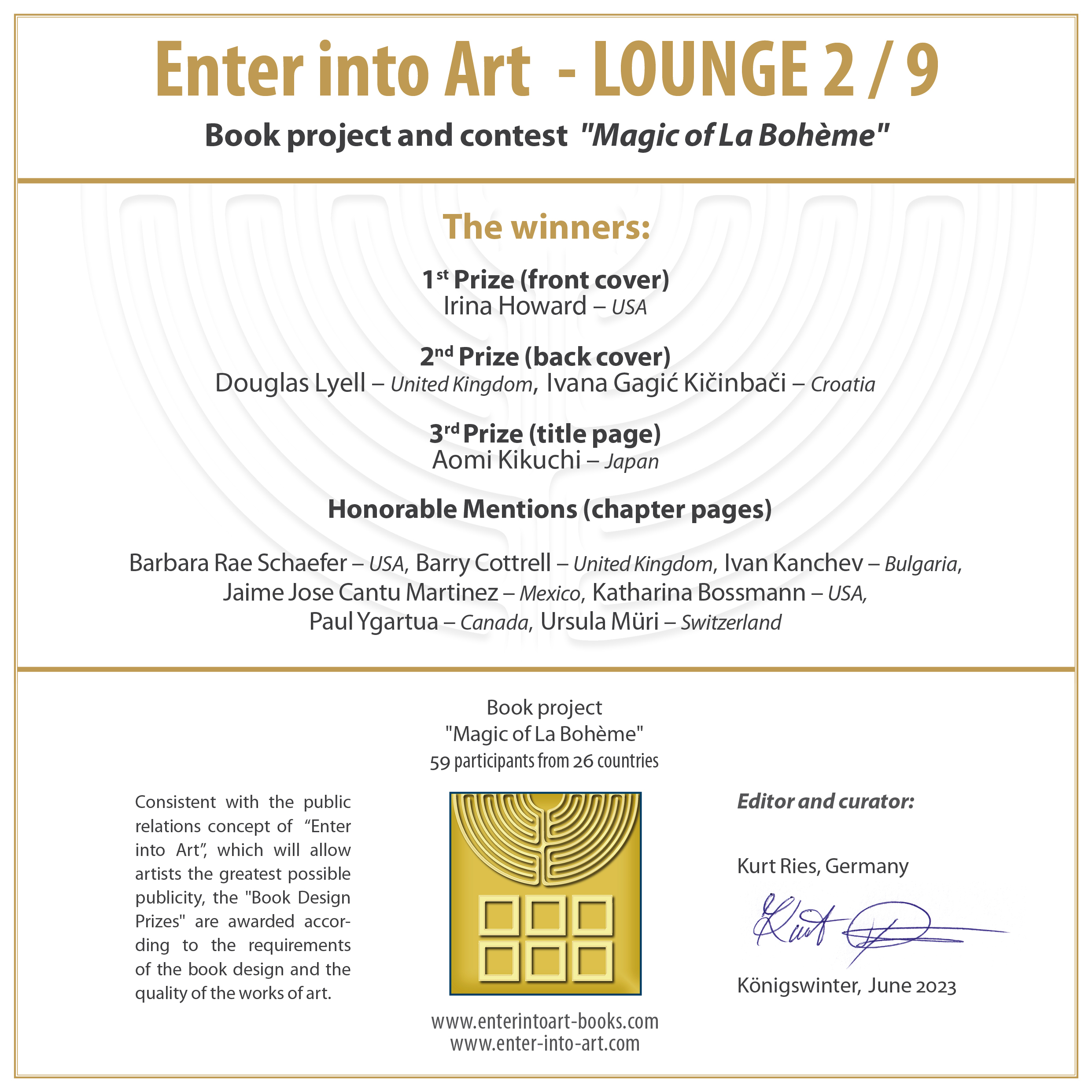 winner certificate magic of la boheme